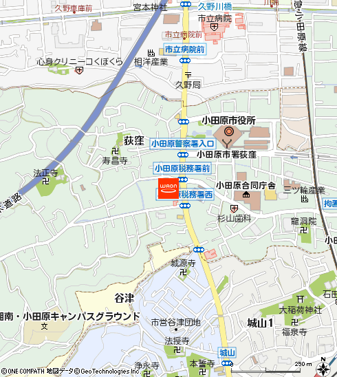 マックスバリュ小田原荻窪店付近の地図